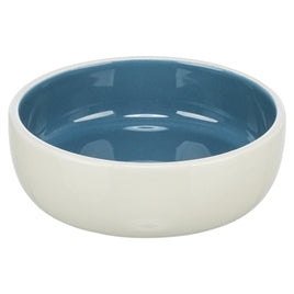 TRIXIE VOERBAK KAT KERAMIEK CREME / BLAUW 13 CM 300 ML