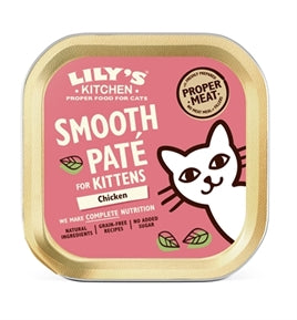 LILY'S KITCHEN CAT KITTEN SMOOTH PATE CHICKEN 19X85 GR